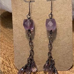 OOAK ARTISAN MADE AMETHYST EARRINGS